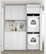 Bondi Fluted White Laundry Kit 1715x600x2100