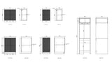 Bondi Fluted White Laundry Kit 1715x600x2100
