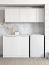 Bondi Fluted White Laundry Kit 1715x600x2100
