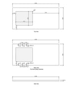 Bondi Fluted White Laundry Kit 1305x600x2100 - full product view