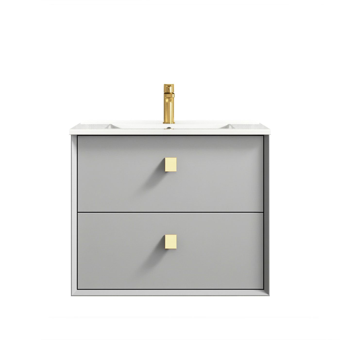 Boston 600mm Light Grey Wall Hung Vanity
