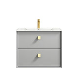 Boston 600mm Light Grey Wall Hung Vanity