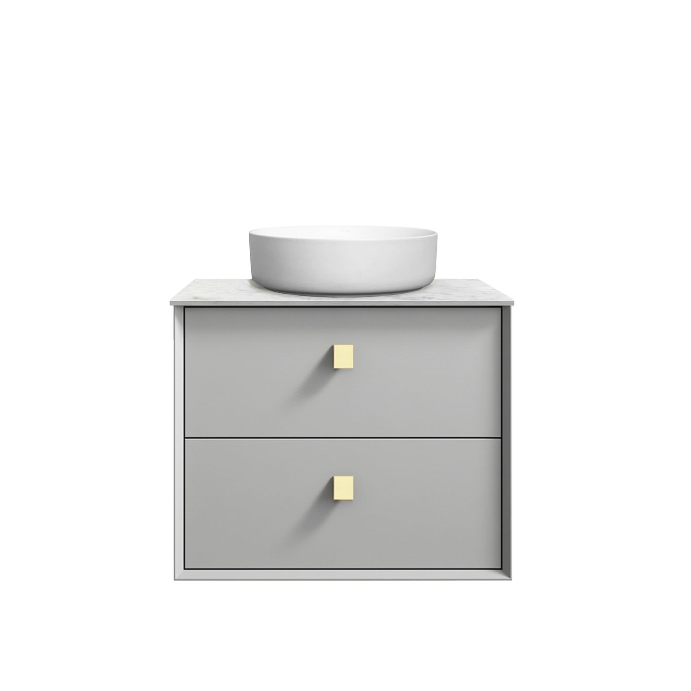 Boston 600mm Light Grey Wall Hung Vanity