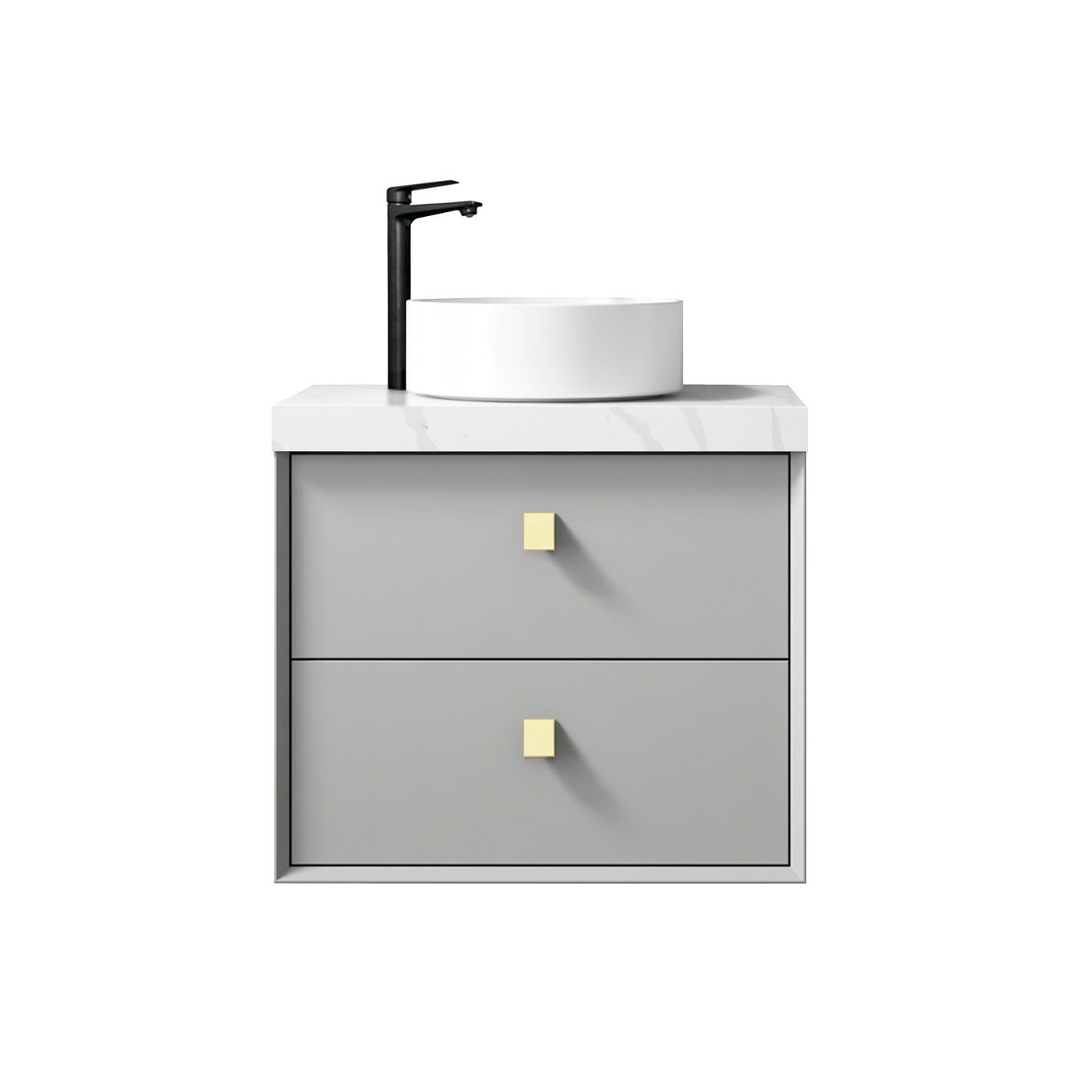 Boston 600mm Light Grey Wall Hung Vanity