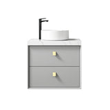 Boston 600mm Light Grey Wall Hung Vanity