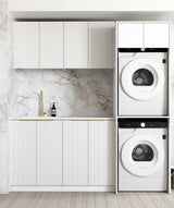 Bondi Fluted White Laundry Kit 1960x600x2100