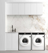 Bondi Fluted White Laundry Kit 1960x600x2100