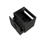 Laguna 600mm Black American Oak Wall Hung Vanity