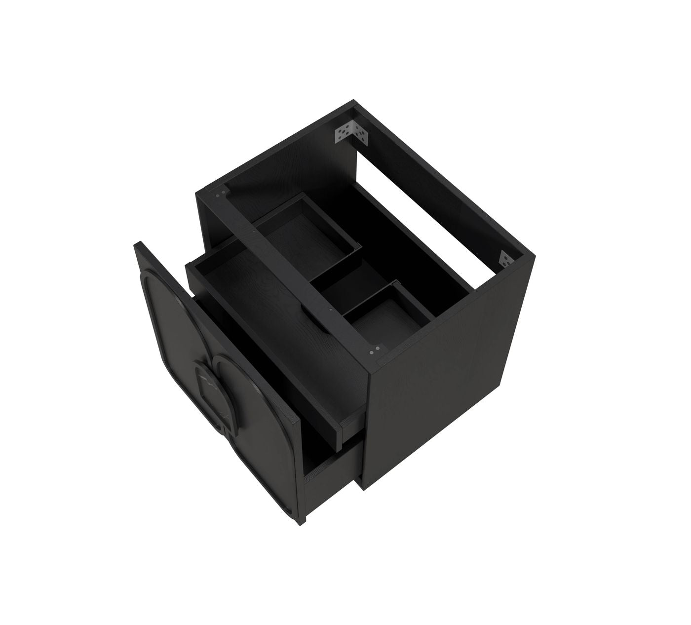 Laguna 600mm Black American Oak Wall Hung Vanity