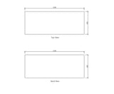 Natural Carrara Marble 1200x465x18 Top No Hole
