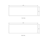 Natural Carrara Marble 1500x465x18 Top No Hole