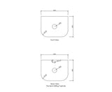 Bondi 600x460x20 Pure White Top - NTH or 12TH Only - angled product view