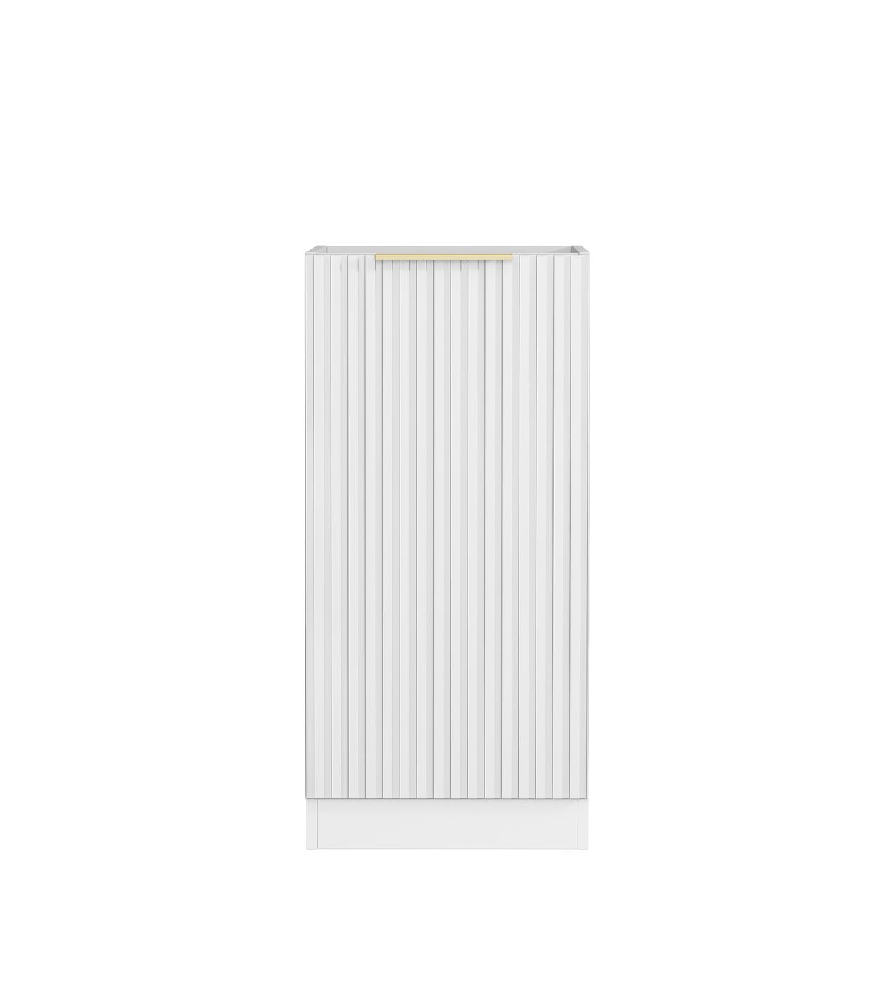 Noosa Fluted Laundry 415 White Base Cabinet with internal Drawer