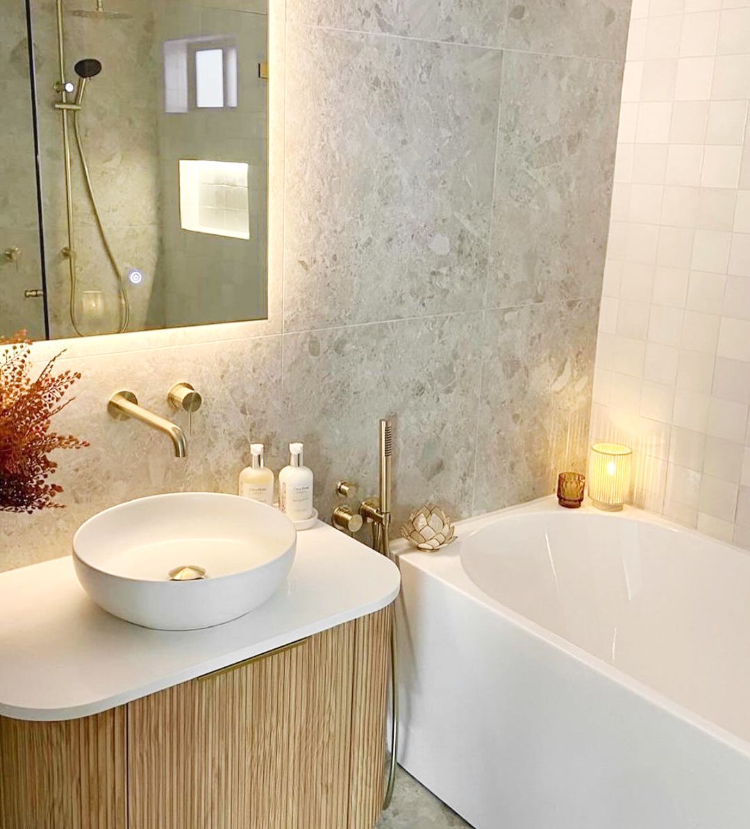 Bondi 750mm Woodland Oak Fluted Curve Vanity (12TH & NTH Only)