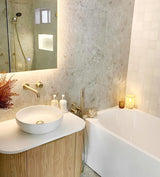 Bondi 750mm Woodland Oak Fluted Curve Vanity (12TH & NTH Only)