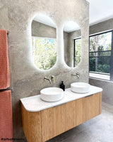 Bondi 1500mm Woodland Oak Fluted Curve Vanity