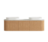 Bondi 1800mm Woodland Oak Fluted Curve Vanity