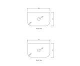 Bondi 750mm Satin White Fluted Wall Hung Curve Vanity (12TH & NTH Only)