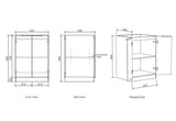 Byron/Bondi Black Oak Base Laundry Cabinet with Stone Top and Sink 1060x600x900