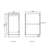 Byron/Bondi Black Oak Base Laundry Cabinet with Stone Top and Sink 1060x600x900