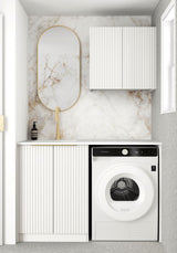 Noosa Fluted White Laundry Kit 1305x600x2100