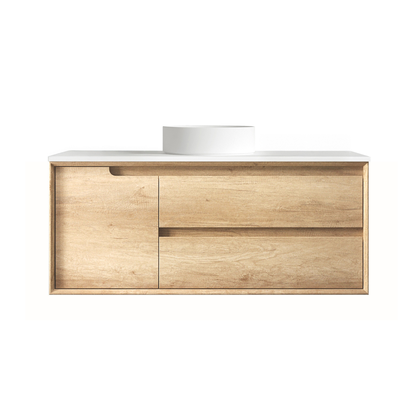 Byron 1200mm Natural Oak Wall Hung Vanity