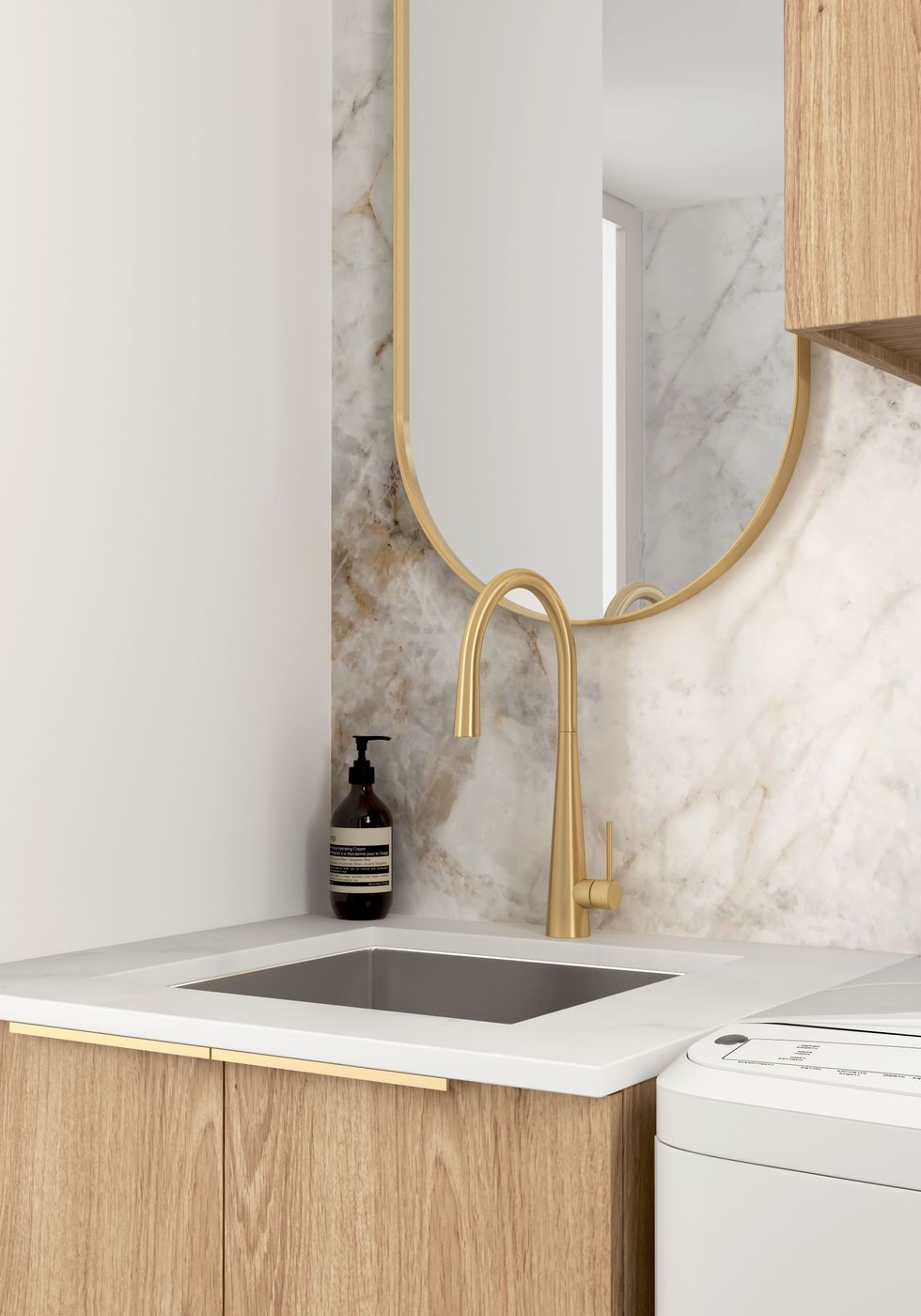 Byron/Bondi Natural Oak Mini Laundry