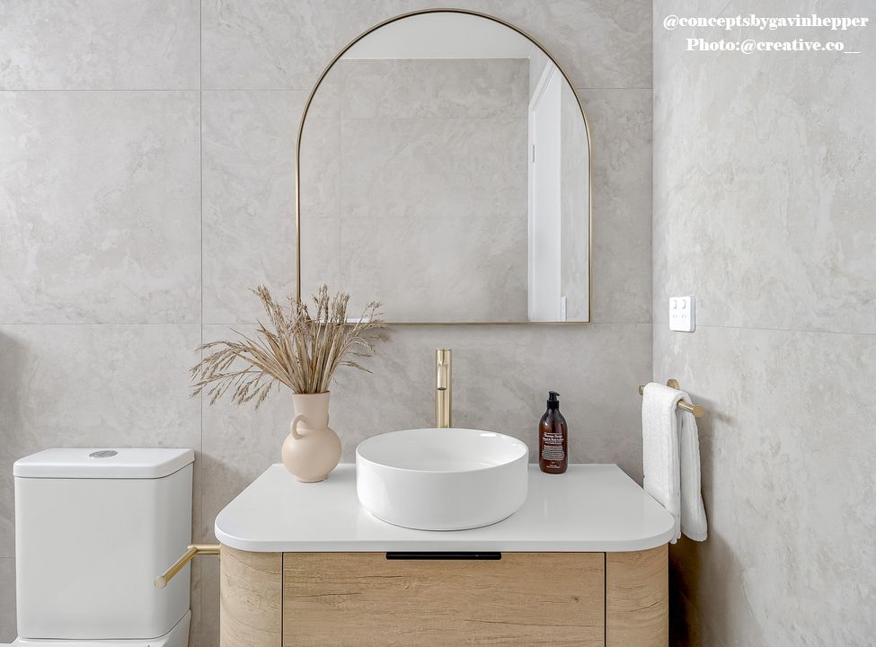 Bondi 750mm Natural Oak Wall Hung Curve Vanity (12TH & NTH Only)
