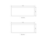 Solid Surface 1200x465x20 Cloudy Carrara Top No Hole
