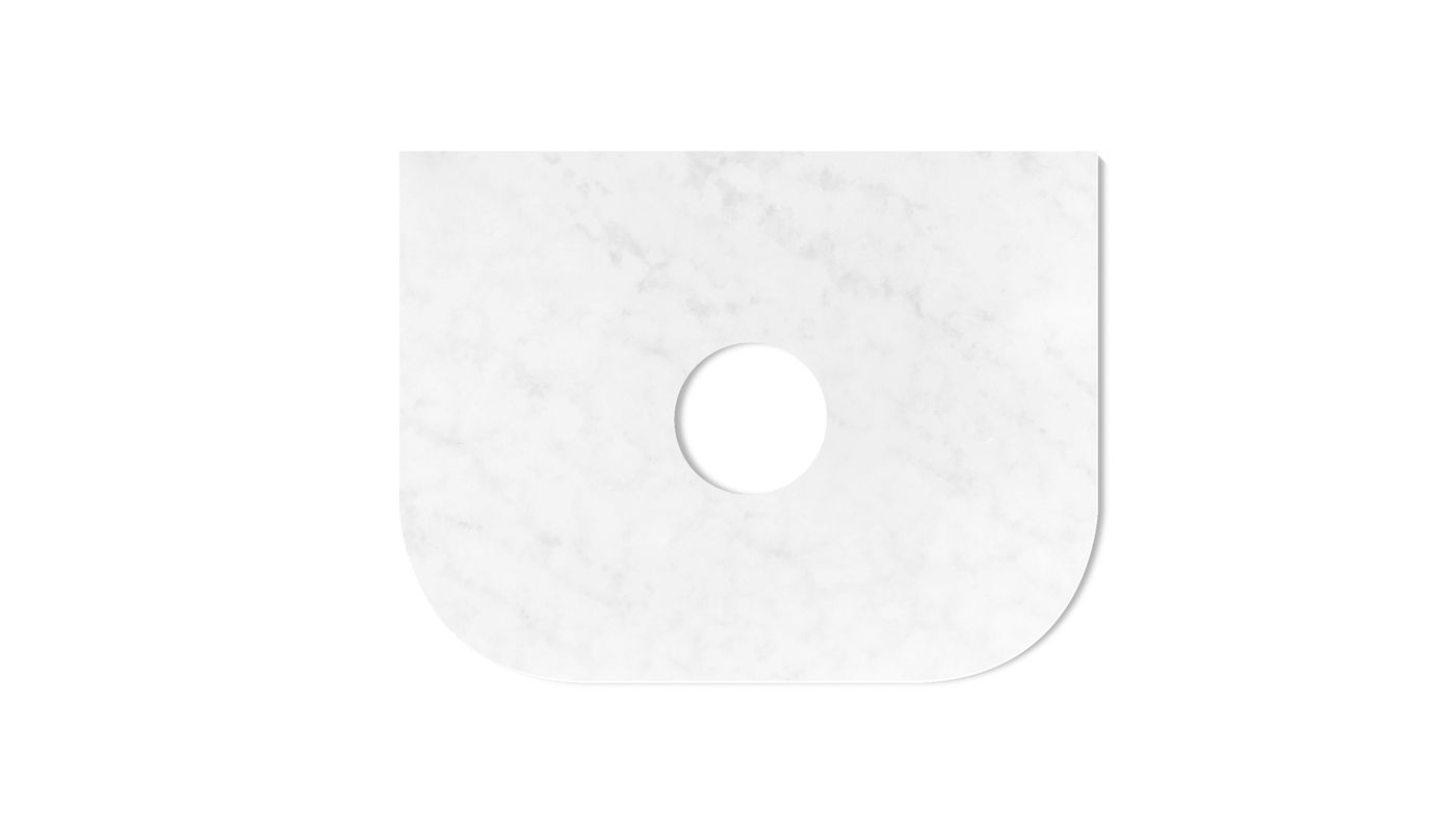 Bondi 600mm Natural Oak Wall Hung Curve Vanity (12TH & NTH Only)