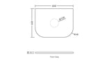 Bondi 600mm Natural Oak Wall Hung Curve Vanity (12TH & NTH Only)