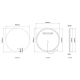 LED Bondi 800mm Frameless Tuffi Mirror