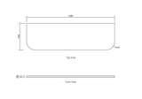 Bondi 1500x460x20 Solid Surface Cloudy Carrara Top No Hole