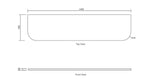 Bondi 1800x460x20 Pure White Top No Hole