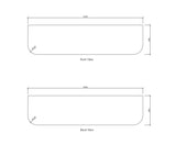 Bondi 1800x460x18 Natural Carrara Marble Top No Hole
