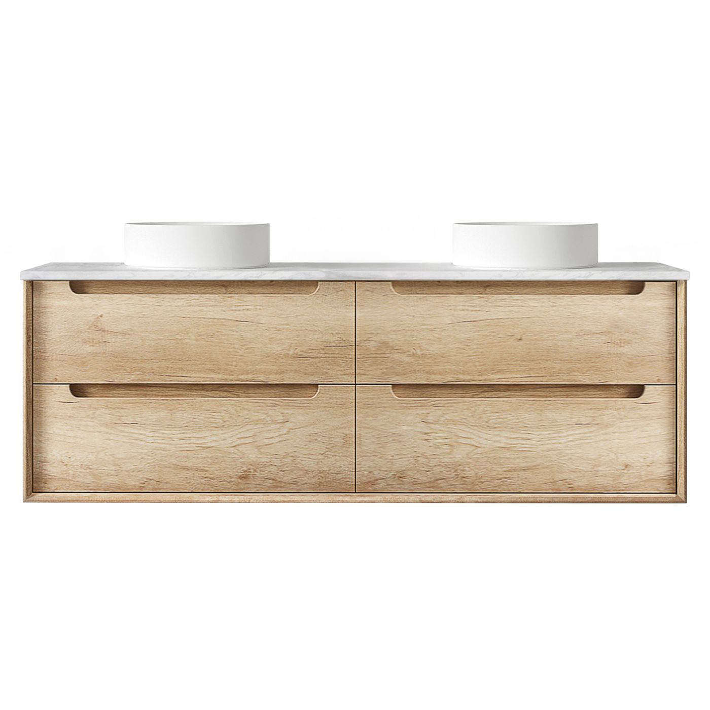 Byron 1500mm Natural Oak Wall Hung Vanity