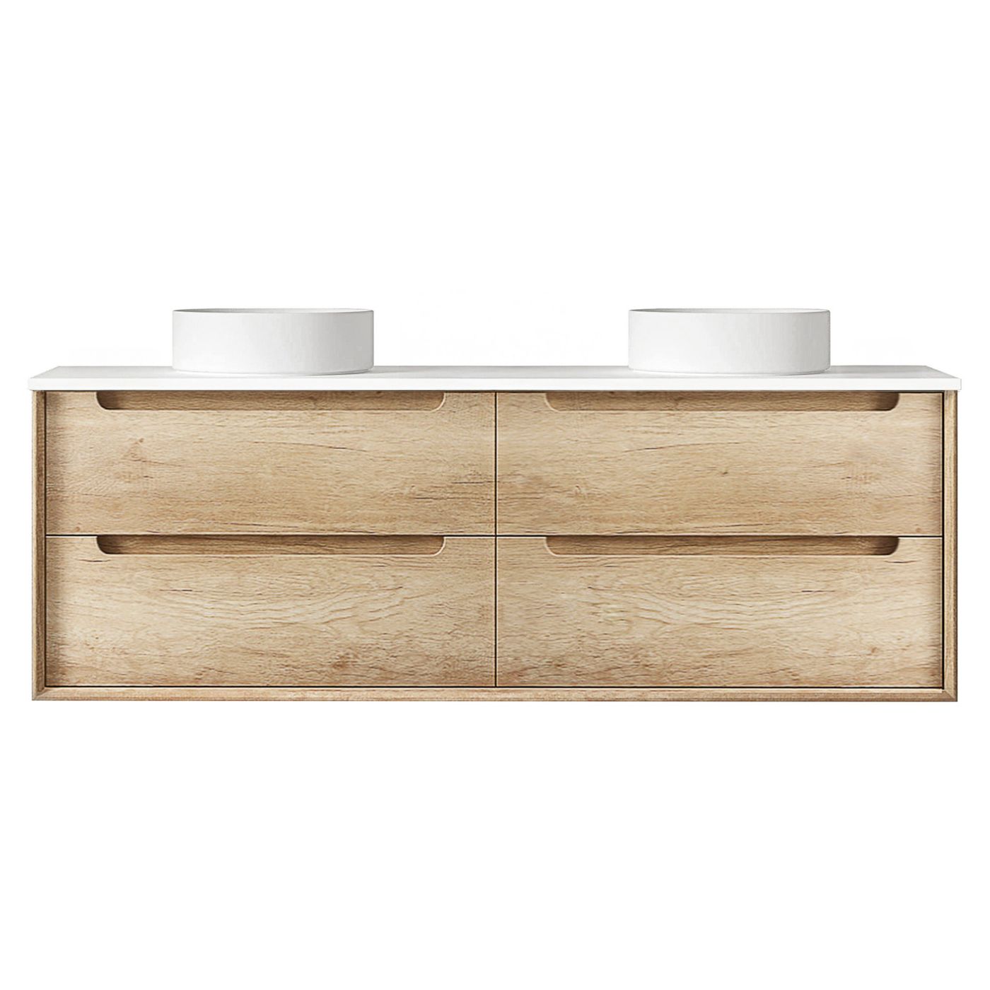 Byron 1500mm Natural Oak Wall Hung Vanity