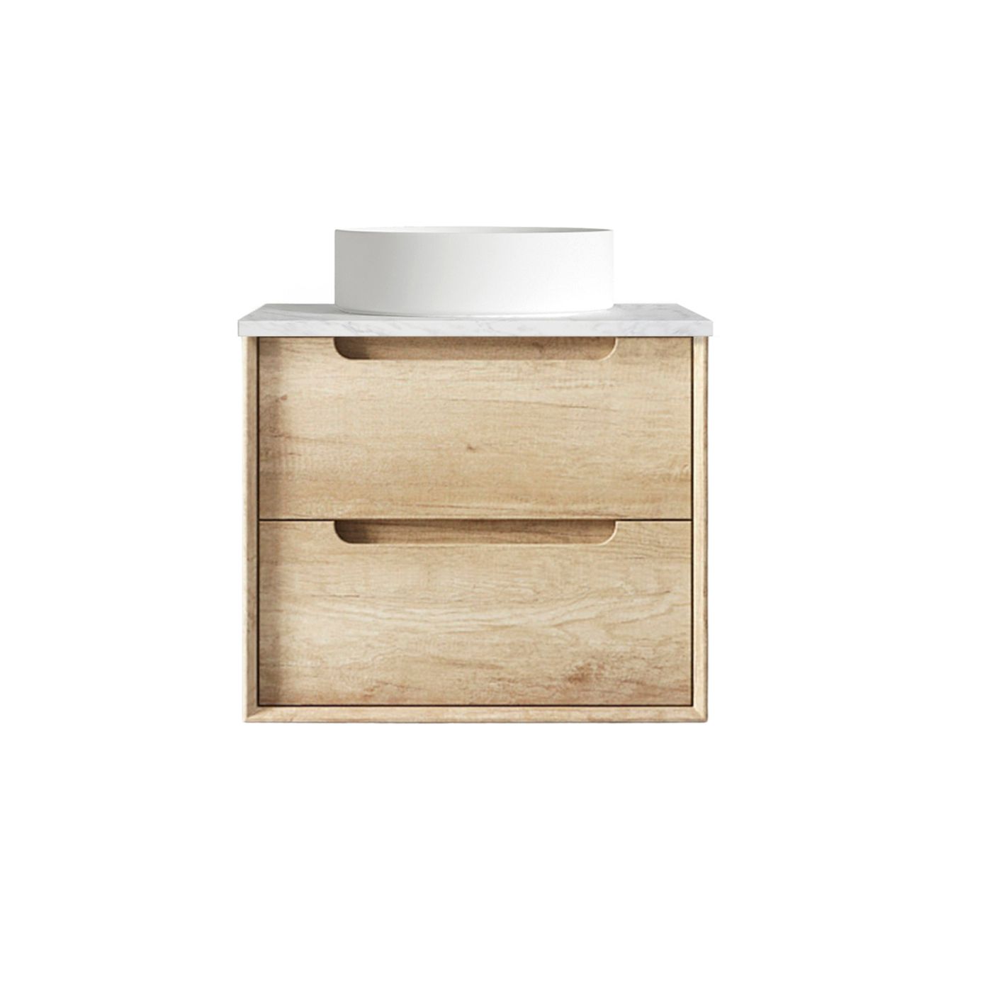 Byron 600mm Natural Oak Wall Hung Vanity