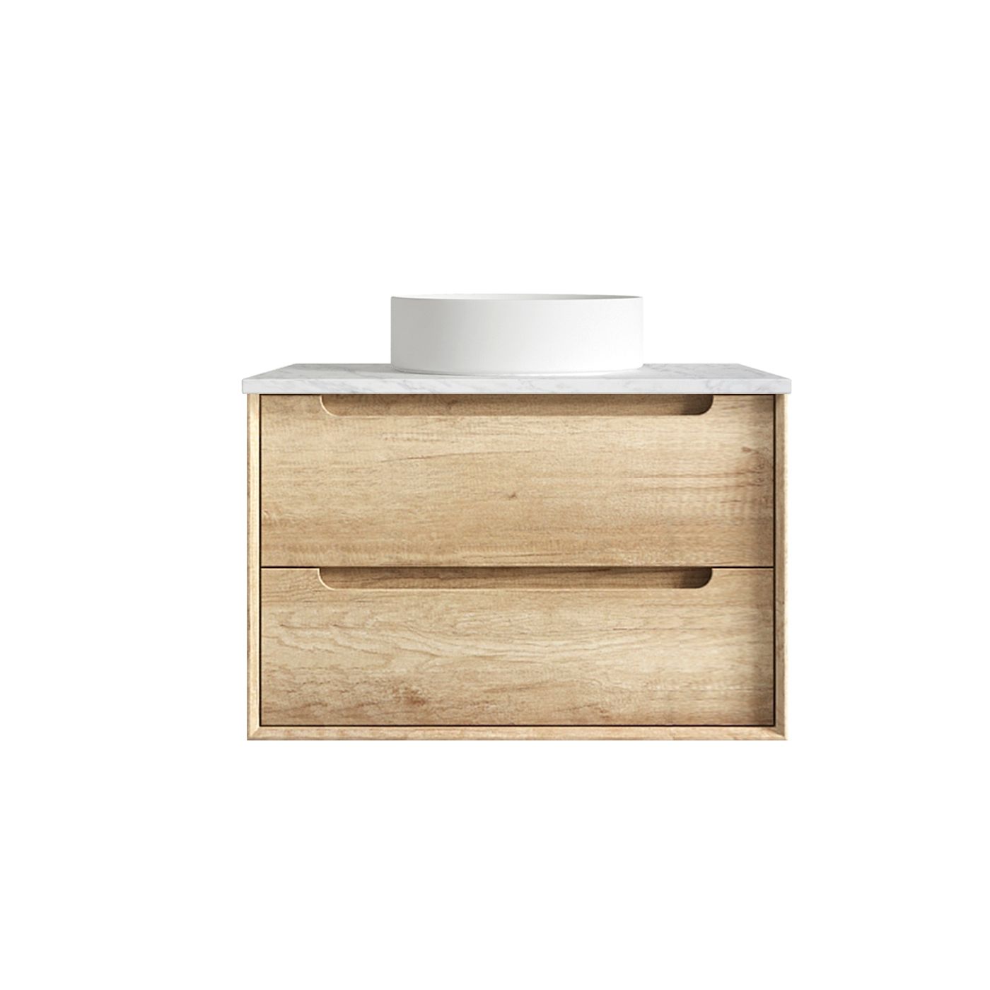 Byron 750mm Natural Oak Wall Hung Vanity