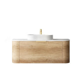Bondi 1200mm Natural Oak Wall Hung Curve Vanity