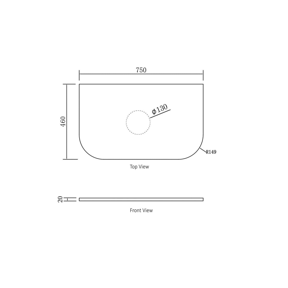 Otti Bondi Vanity 750mm Single Basin
