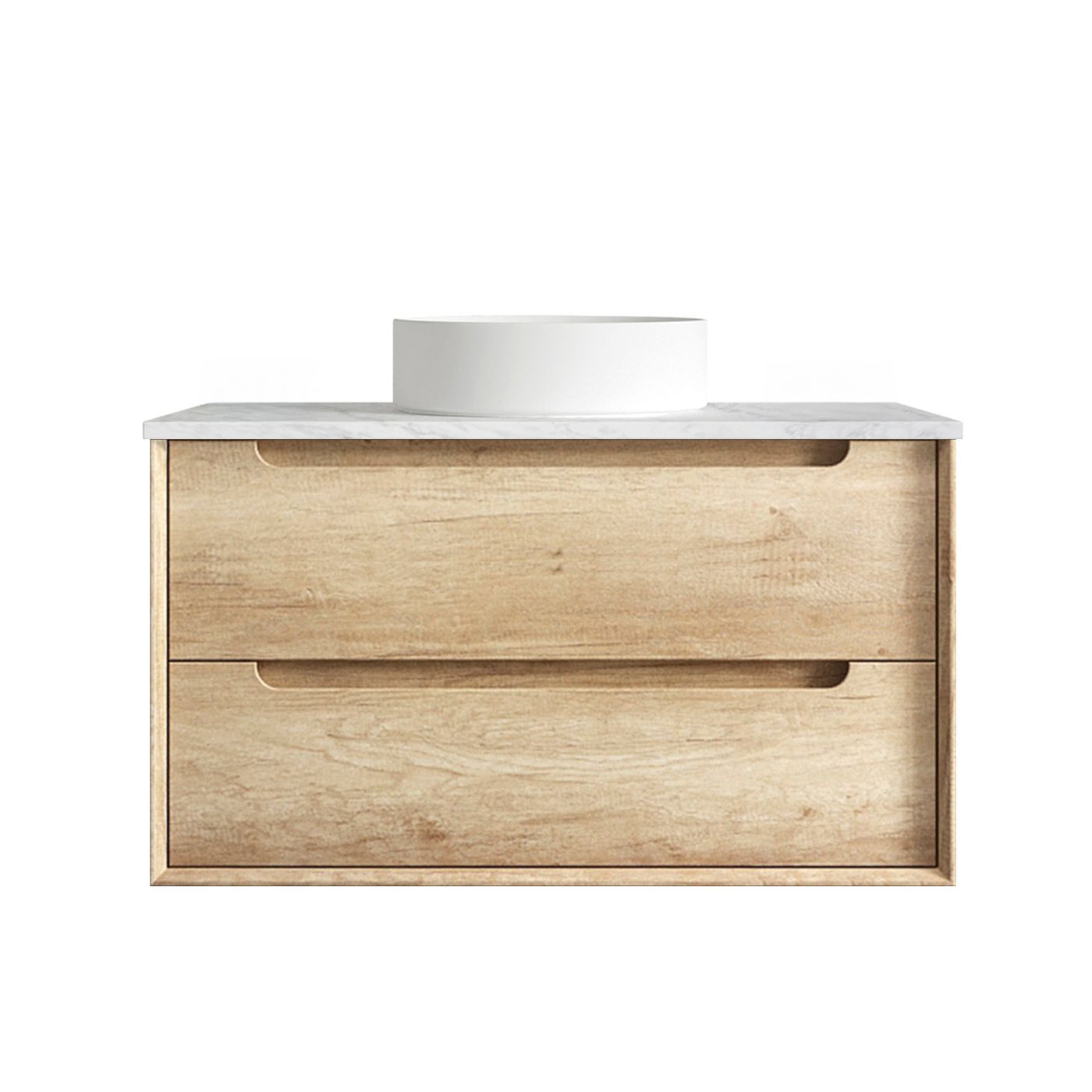 Byron 900mm Natural Oak Wall Hung Vanity