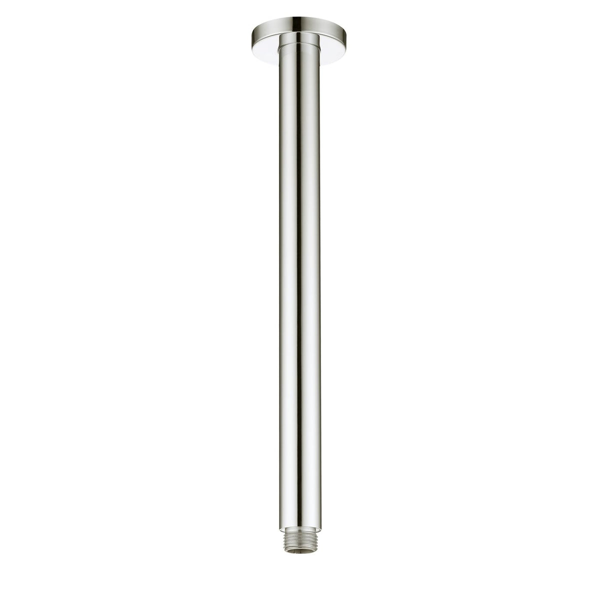 Vetto Ceiling Shower Arm Round 300mm Brushed Nickel - front view