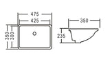 Undermount Square 475x350x235 Basin