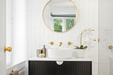 Marlo Fluted 900mm Matte Black Wall Hung Vanity