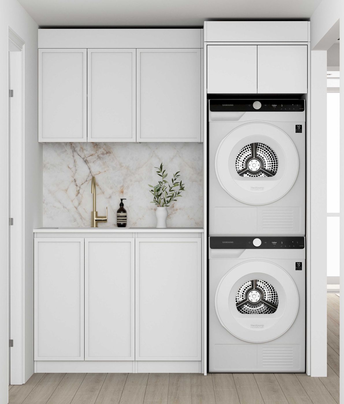 Hampshire White Laundry Kit 1715x600x2100