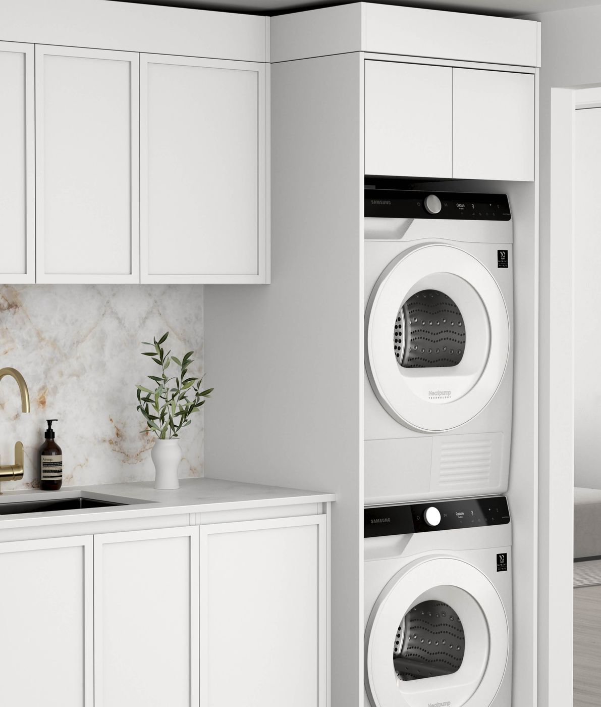 Hampshire White Laundry Kit 1715x600x2100