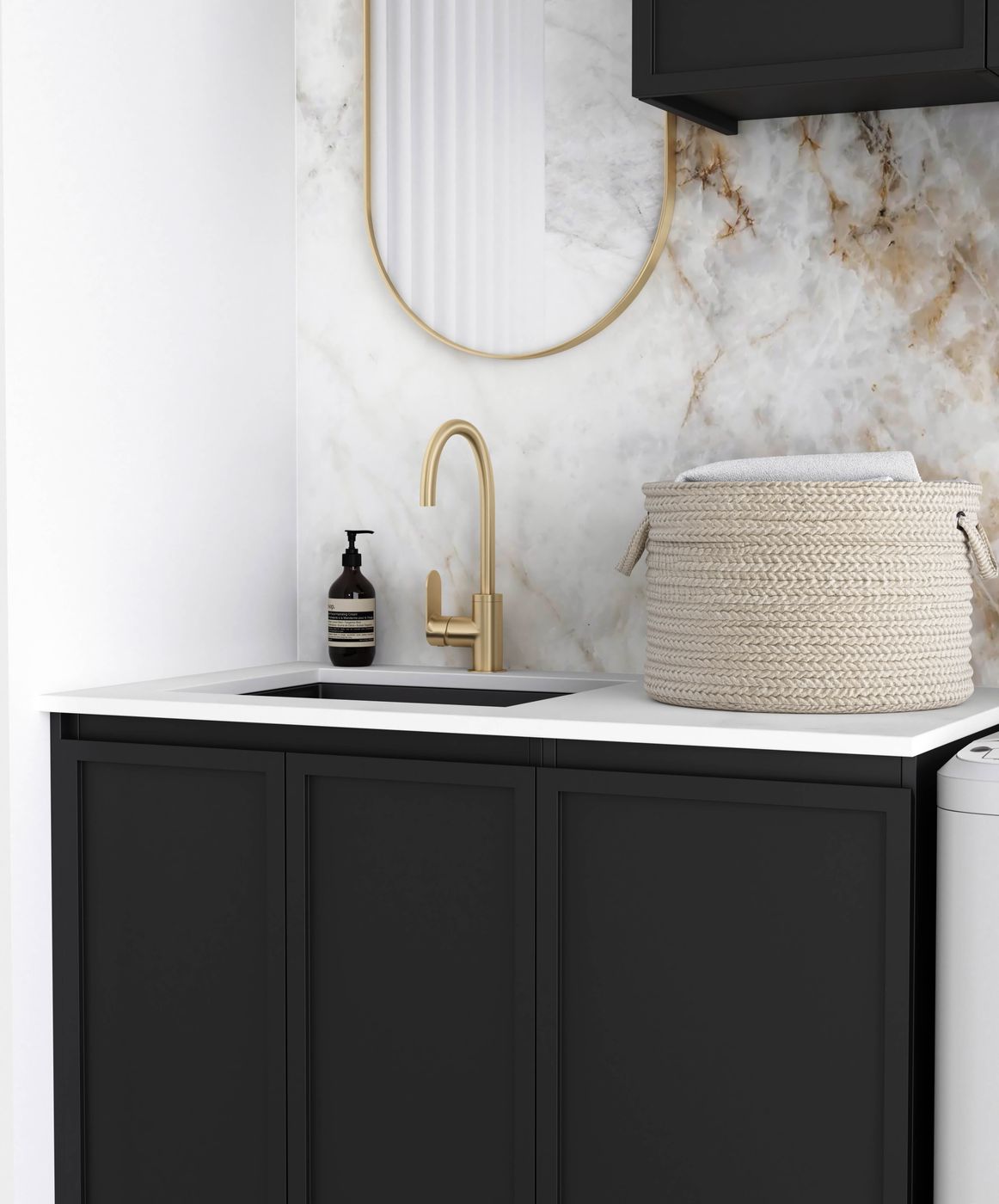 Hampshire Black Laundry Kit 1715x600x2100