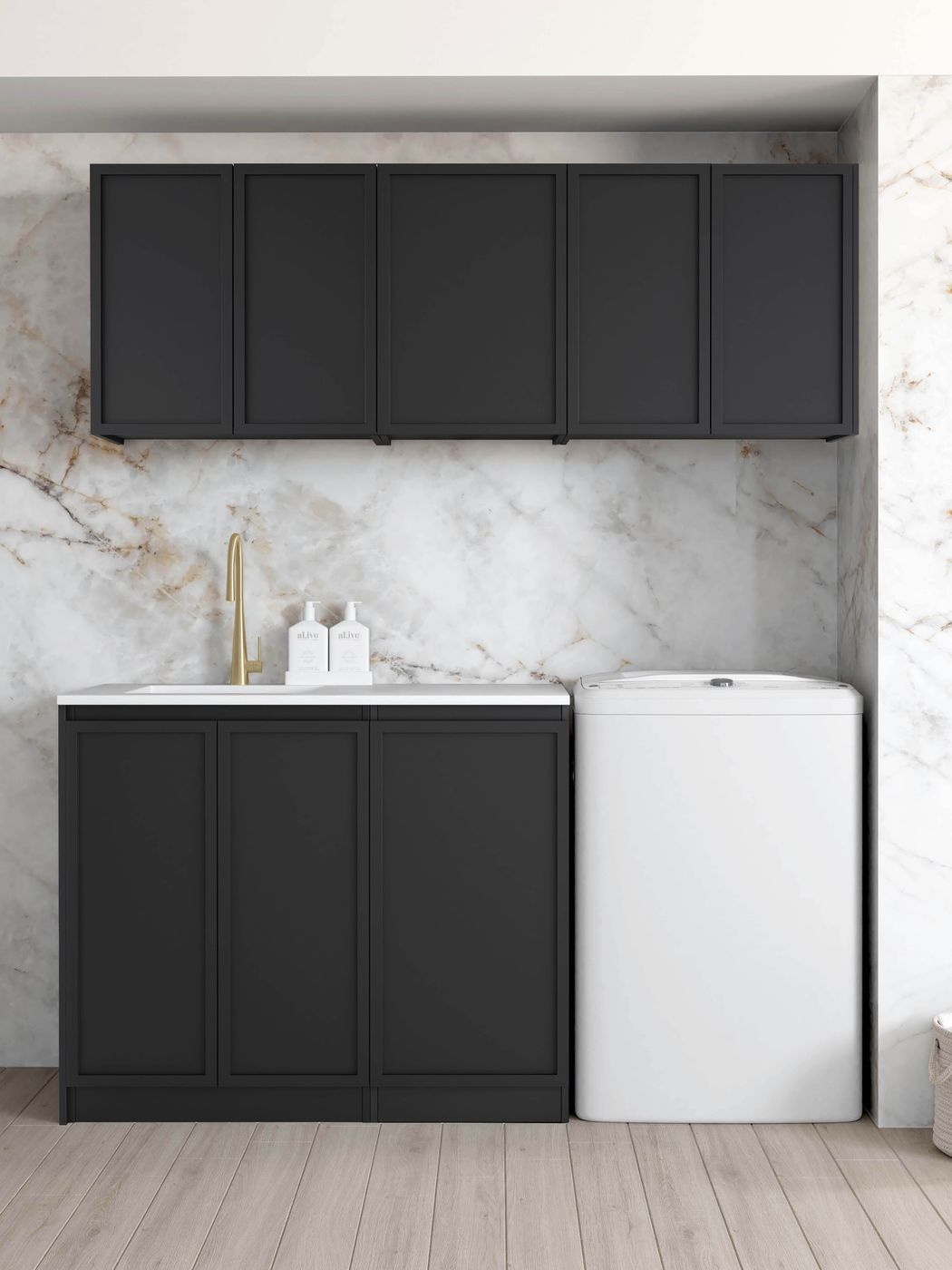 Hampshire Black Laundry Kit 1715x600x2100
