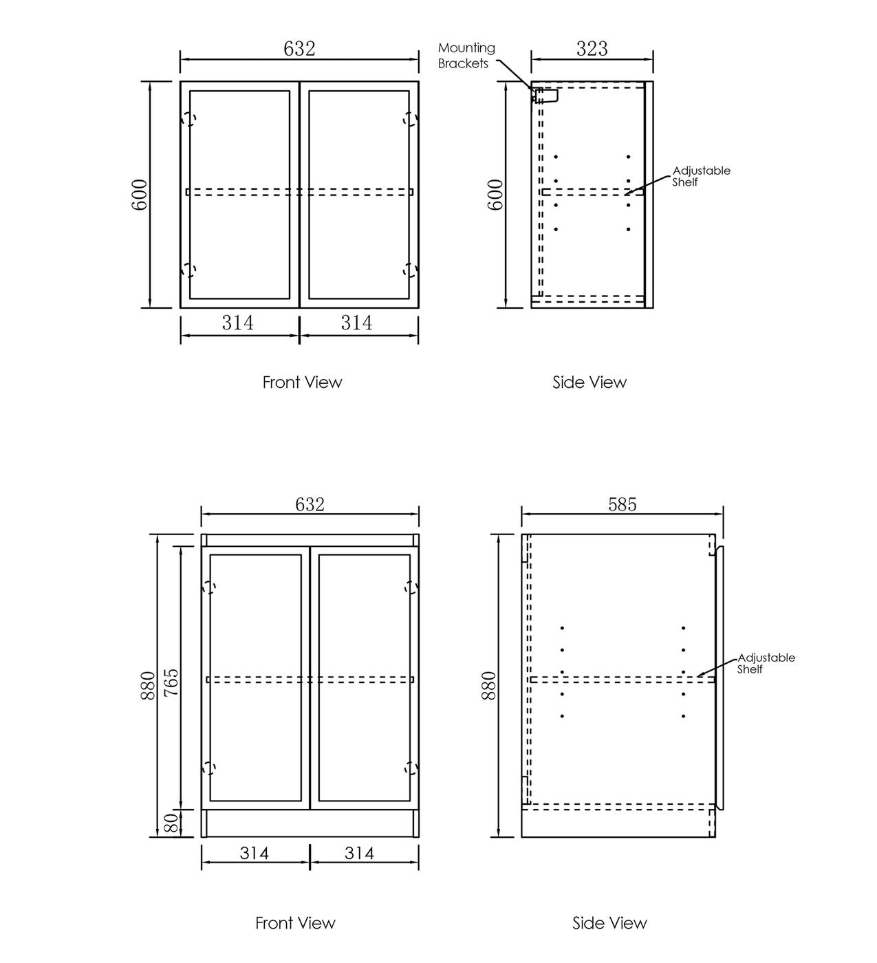 Hampshire Black Laundry Kit 1305x600x2100